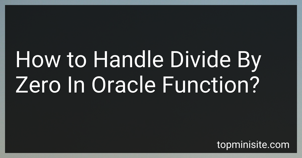 How to Handle Divide By Zero In Oracle Function in 2024?