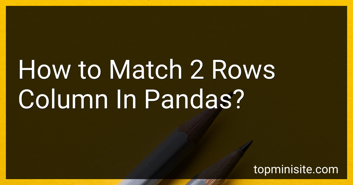 How to Match 2 Rows Column In Pandas in 2024?