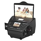 DIGITNOW Film & Photo Scanner,4-in-1 Film Scanner, with 2.4" LCD Screen Converts 35mm/135 Slides & Negatives Film, Photo, Business Card for Saving to 16MP Digital Images,8GB Memory Card Included