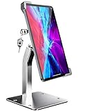 woleyi Anti-Theft Desktop Tablet Kiosk Stand Holder, Heavy Duty Countertop Tablet POS Display Mount with Security Lock and Key, Compatible iPad Pro/Air/Mini, Galaxy Tabs, Surface, More 7-11" Tablets