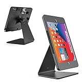 DDSHOW Desktop Anti-Theft Security Kiosk Stand Holder Enclosure for iPad 10.2-Inch (9th Gen.2021,8th Gen.2020,7th Gen.2019),with Lock and Key,Flip &360°Rotating Horizontal or Vertical Design(Black)