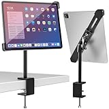 woleyi Anti Theft Desktop Tablet Kiosk Stand for 9-14" Tablet - 360° Swivel Tablet POS Stand Display Holder with Dual Security Lock and Key, Compatible iPad Pro 12.9 11/Air, Surface Pro/Go, Galaxy Tab