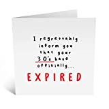 Central 23 - Funny 40th Birthday Card for Her - 'Your 30s Have Expired' - Funny 40th Birthday Cards for Women - Cheeky 40th Birthday Cards for Men - Comes with Fun Stickers