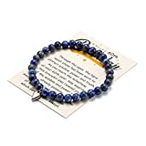 60th Birthday Gifts for Women Sister Wife Aunt Lapis Lazuli Bead Bracelet Handmade Funny 60 Years Old Women Jewelry Born in 1960 Inspirational Motivational Encouragement Birthday Gifts for Her