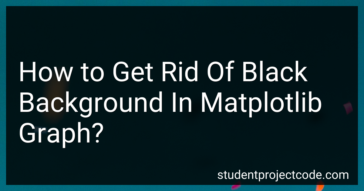 How to Get Rid Of Black Background In Matplotlib Graph in 2024?