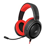 Corsair HS35 - Stereo Gaming Headset - Discord Certified - Memory Foam Earcups - Works with PC, Xbox Series X, Xbox Series S, Xbox One, PS5, PS4, Nintendo Switch and Mobile – Red