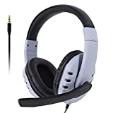 NexiGo Gaming Headset with Mic for PS5, PS4, Xbox, Nintendo Switch and PC, Over-Ear Headphones, Skin-Friendly Earmuffs, Lightweight and Breathable, Multi-Platform, White