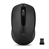 Rii Wireless Mouse 1000 DPI for PC, Laptop, Windows,Office Included Wireless USB dongle (Black)