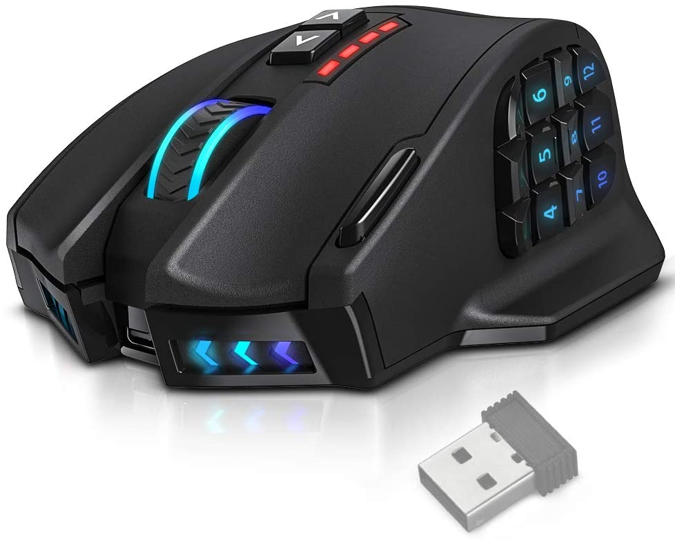 UtechSmart Venus Pro RGB Wireless MMO Gaming Mouse