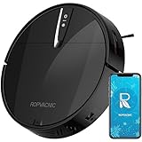 ROPVACNIC Robot Vacuum Cleaner with 3000Pa Cyclone Suction, APP/Voice/Remote Control, Automatic Self-Charging Robotic Vacuum, Scheduled Cleaning, Ideal for Pet Hair, Hard Floor, Low Carpet