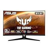 ASUS TUF Gaming 32" 1440P HDR Curved Monitor (VG32VQ1B) - QHD (2560 x 1440), 165Hz (Supports 144Hz), 1ms, Extreme Low Motion Blur, Speaker, FreeSync Premium, VESA Mountable, DisplayPort, HDMI,BLACK