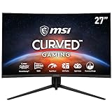 MSI G271CP, 27" Gaming Monitor, 1920 x 1080 (FHD), VA, 165Hz, FreeSync Premium, HDMI, Displayport, Tilt, Swivel, Height Adjustable,Pivot,Black